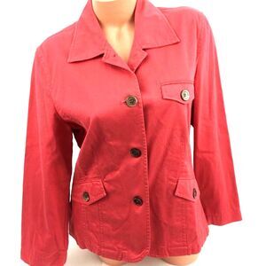 J. JILL Women's Salmon Red Jacket - Size Small Petite